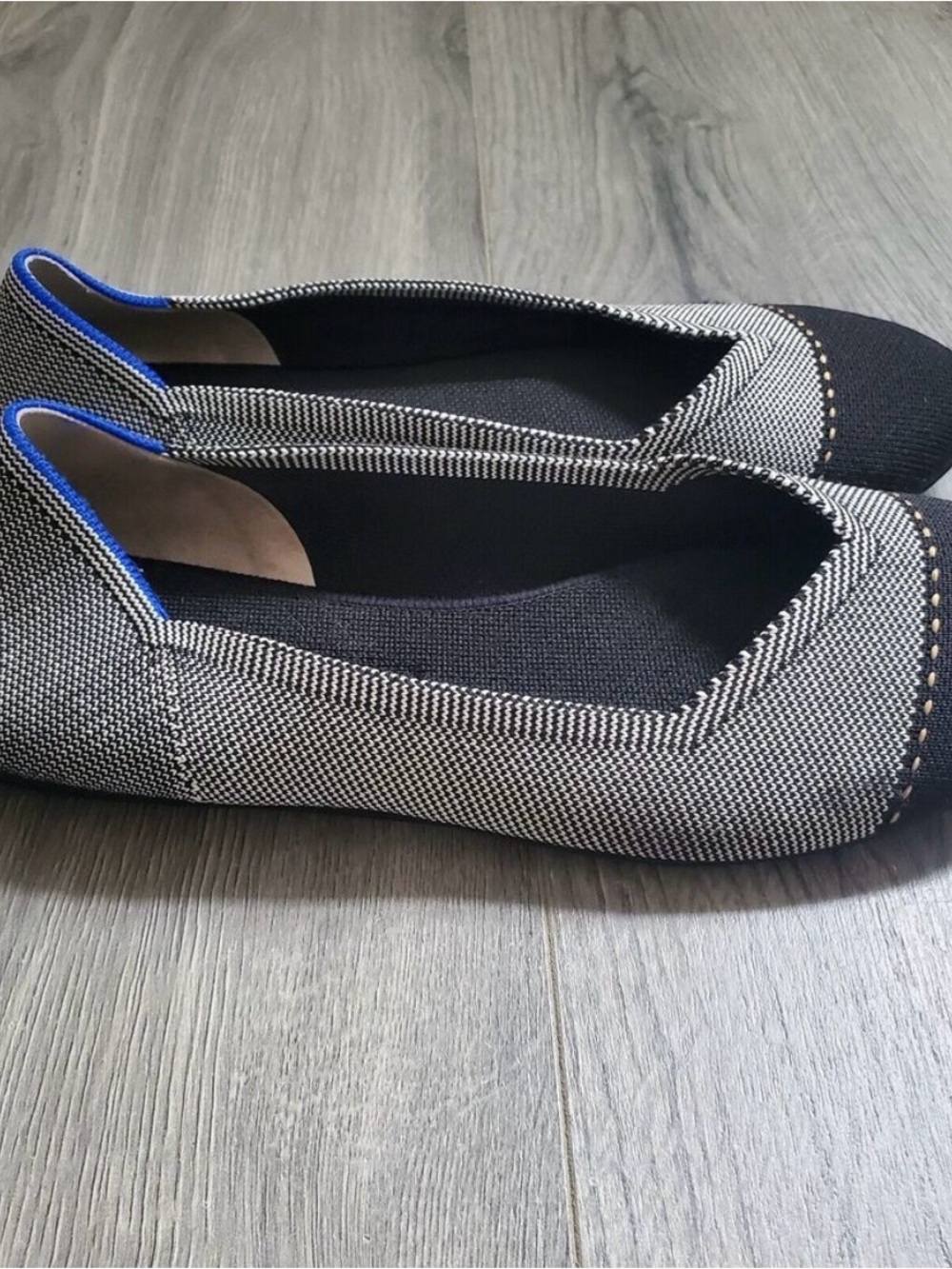 Rothy’s Black & White Knit Ballet Flats